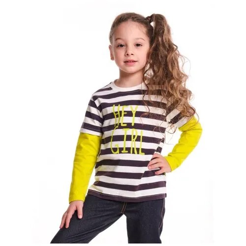 Лонгслив для девочек Mini Maxi, модель 1390, цвет цветной, размер 110
