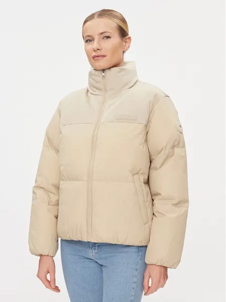 Пуховик свободного кроя Tommy Hilfiger, бежевый