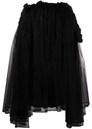 Comme Des Garçons Noir Kei Ninomiya юбка из тюля асимметричного кроя