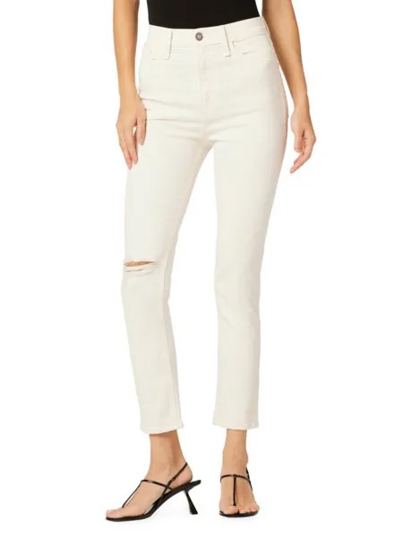 Укороченные джинсы до щиколотки Harlow Hudson, цвет Destructed White