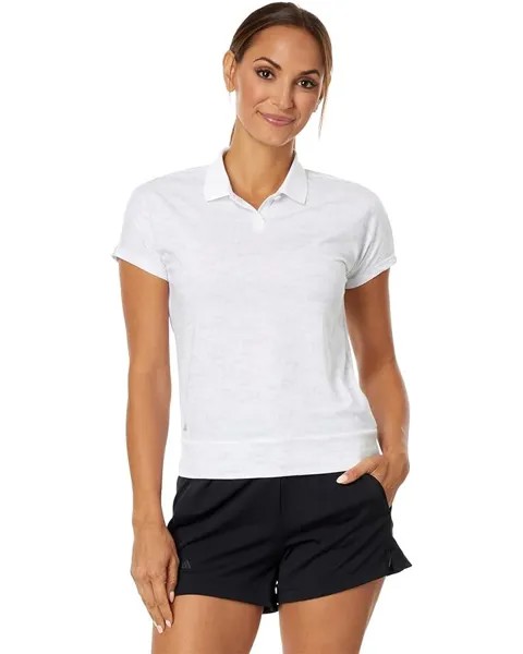 Поло adidas Golf Go-To Printed Shirt, цвет White Melange