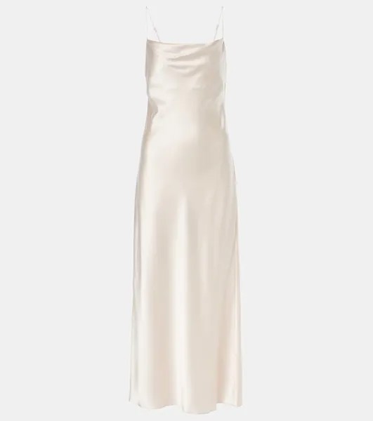 Платье миди из смесового шелка Sense of Shine Dorothee Schumacher, цвет natural white