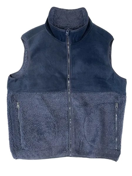 Утепленный жилет EGOMAXX Fleece Kunstfell Warme Jacke Ärmellos ohne Kapuze, синий