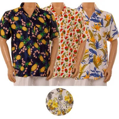 Мужская гавайская тропическая рубашка Summer Aloha Beach Party Button Casual Loose Fit