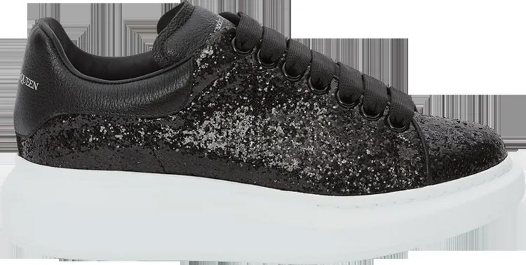 Кроссовки Alexander McQueen Wmns Oversized Sneaker Black White Glitter, черный