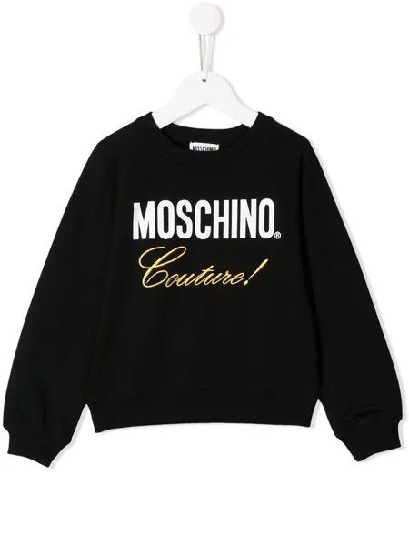 Moschino Kids свитер с принтом Couture