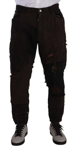Джинсы DOLCE - GABBANA Коричневые хлопковые рваные джинсы стандартного размера IT48/W34/M Рекомендуемая розничная цена 2400 долларов США