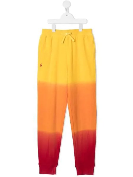 Ralph Lauren Kids спортивные брюки со вставками и логотипом