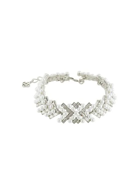 Oscar de la Renta embellished pearl necklace