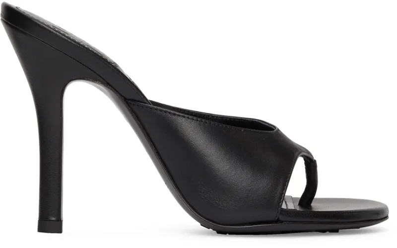 Черные босоножки на каблуке с двумя пальцами Givenchy