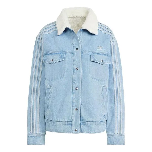 Куртка (WMNS) adidas originals Neutral Court Denim Jacket 'Blue', синий