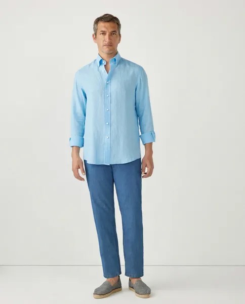 Мужские обычные синие брюки с пятью карманами Mirto, индиго