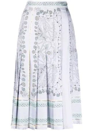 Emilio Pucci плиссированная юбка с принтом Conchiglie