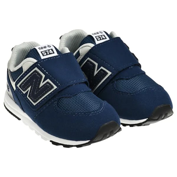 Кроссовки с лого на застежке, темно-синие NEW BALANCE