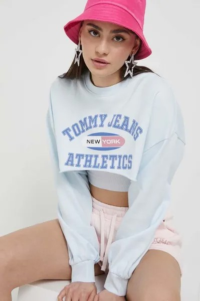 Хлопковая толстовка Tommy Jeans, синий