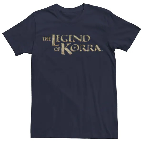 Мужская футболка с логотипом Legend Of Korra Golden Stone Show и графическим рисунком Nickelodeon, синий