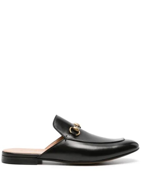 Gucci слиперы с пряжкой Horsebit, черный