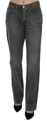 Джинсы JUST CAVALLI Серые прямые джинсовые брюки со средней талией. W30 Рекомендуемая розничная цена 250 долларов США.