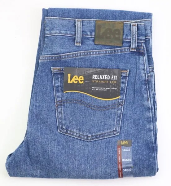 Мужские джинсы прямого кроя Lee Relaxed Fit, размер W34 L32, 100 % хлопок, новинка