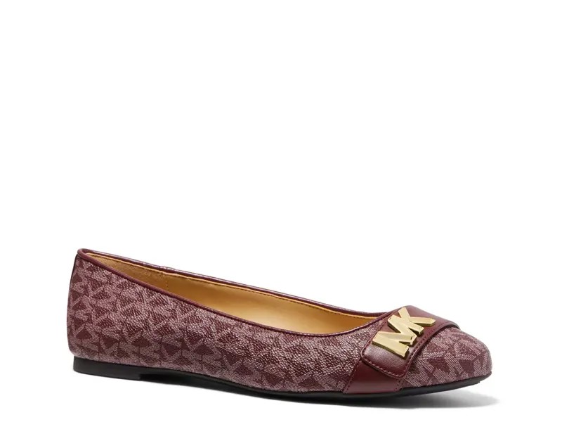 Балетки Jilly Logo Ballet Flat Michael Michael Kors, темно-красный
