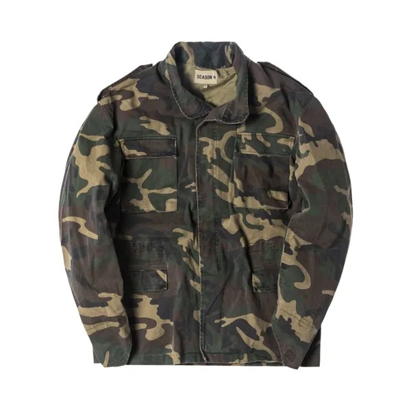 Пальто оверсайз с камуфляжным принтом Yeezy Season 4, цвет Камуфляж