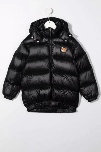 Moschino Kids пуховик с нашивкой Teddy Bear