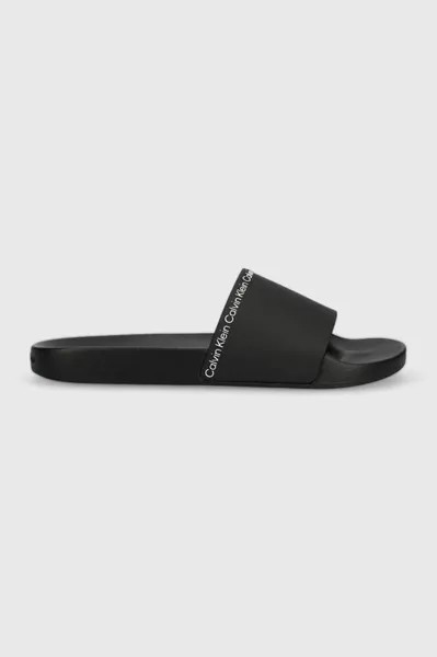 РЕЗИНОВЫЕ шлепанцы POOL SLIDE Calvin Klein, черный