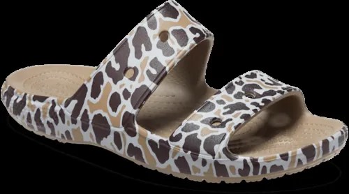 Мужские и женские сандалии Crocs — классические сандалии с животным принтом, туфли для душа