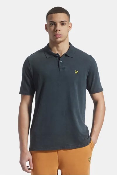 Черная рубашка-поло из пике Lyle & Scott, черный