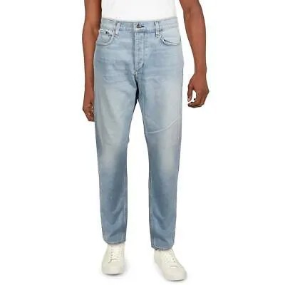 Мужские джинсы скинни Rag - Bone Fit 1, синие, сверхтонкие, светлые, 34 BHFO 7683