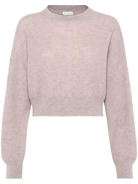 Brunello Cucinelli джемпер в рубчик, розовый