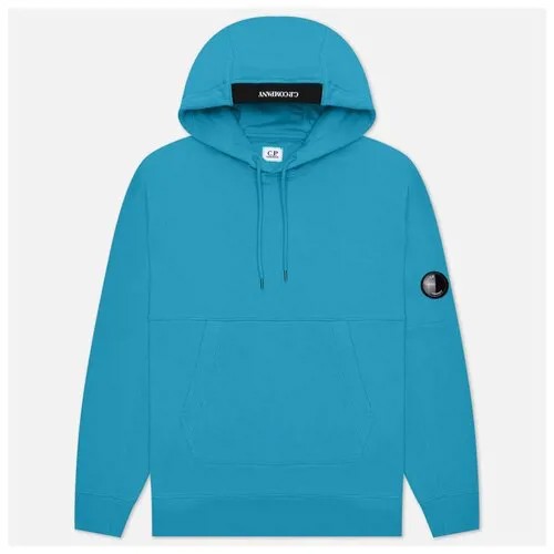 Мужская толстовка C.P. Company Logo Hoodie Diagonal Raised Fleece голубой, Размер S