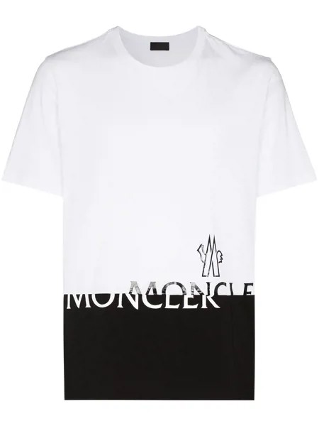 Moncler футболка в стиле колор-блок с логотипом