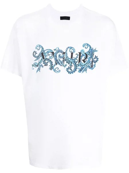 AMIRI paisley logo-print short-sleeve T-shirt