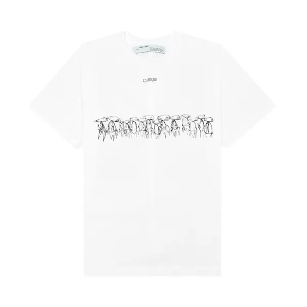 Футболка Off-White Futura Atoms Over T-Shirt 'White', белый