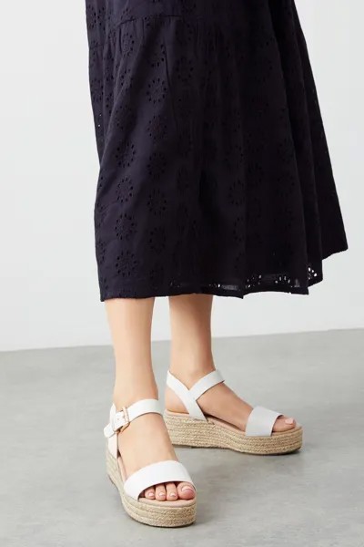 Эспадрильи на низкой танкетке Ria Comfort Dorothy Perkins, белый