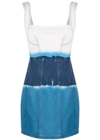 Alberta Ferretti джинсовое платье Oceanic с принтом тай-дай