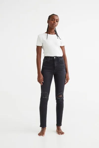 Джинсы женские H&M 1069394003 черные 4XL (доставка из-за рубежа)