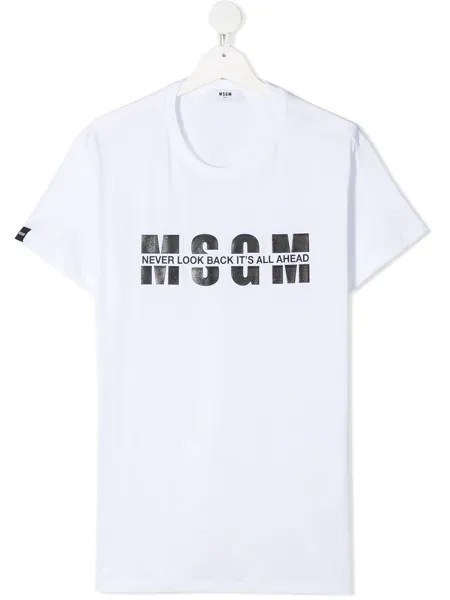 MSGM Kids футболка с надписью