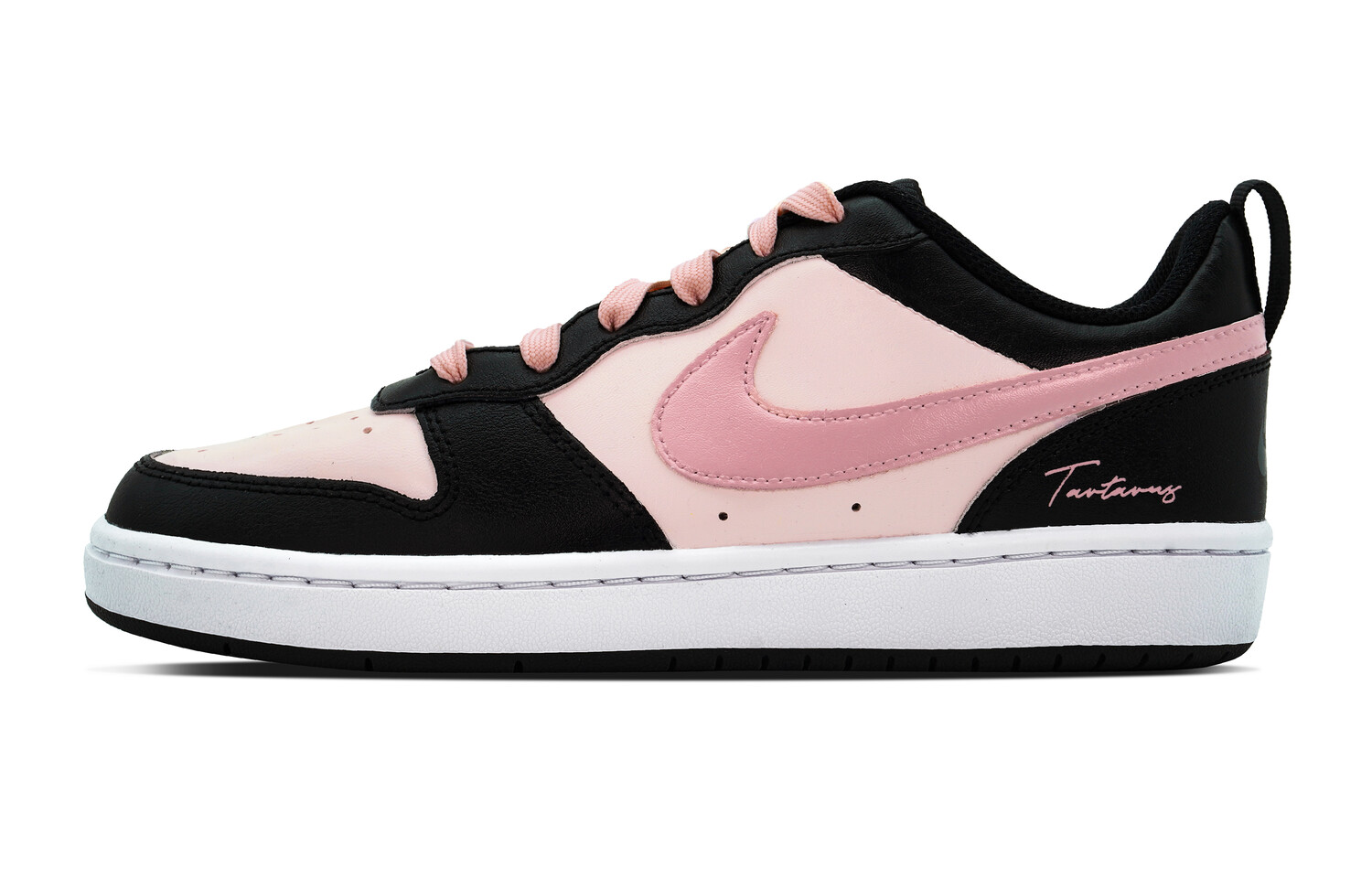 Кроссовки Nike Court Borough Skateboarding Shoes Women's Low-top Black/pink/white, черный/розовый