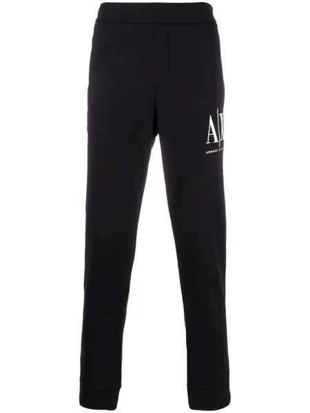 Armani Exchange спортивные брюки с вышитым логотипом, черный