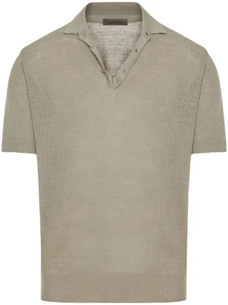 Фактурная рубашка поло Corneliani, зеленый