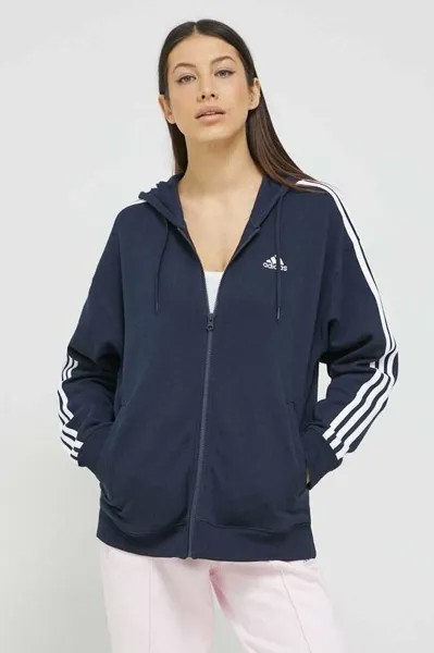 Толстовка Adidas из хлопка adidas, темно-синий