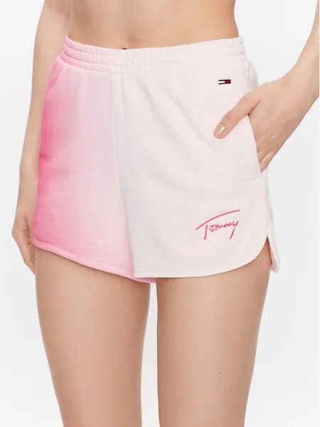 Спортивные шорты regular fit Tommy Jeans, розовый