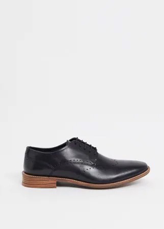 Черные кожаные туфли на шнуровке Silver Street-Черный