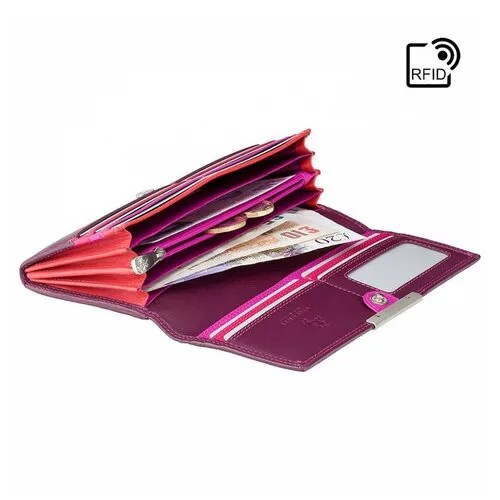 Кошелек женский кожаный Visconti R13, Plum multi