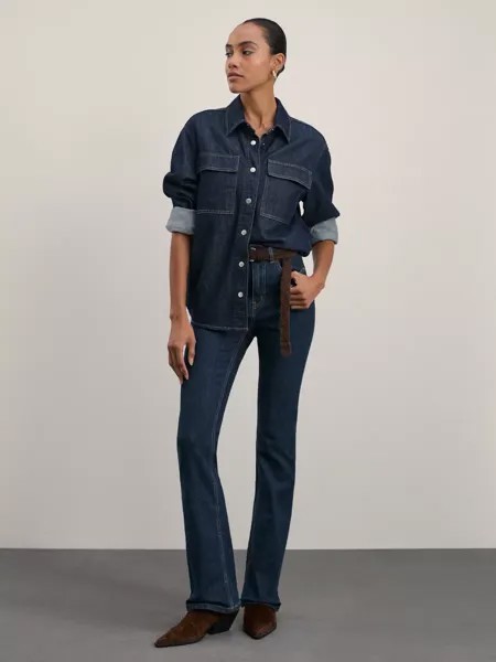 Джинсы bootcut утепленные