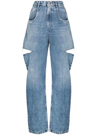 Maison Margiela джинсы прямого кроя с разрезами