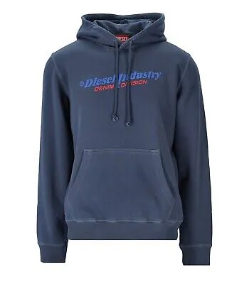 Diesel S-ginn-hood-ind Blue Hoodie Man