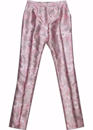Christopher Kane жаккардовые брюки с цветочным узором